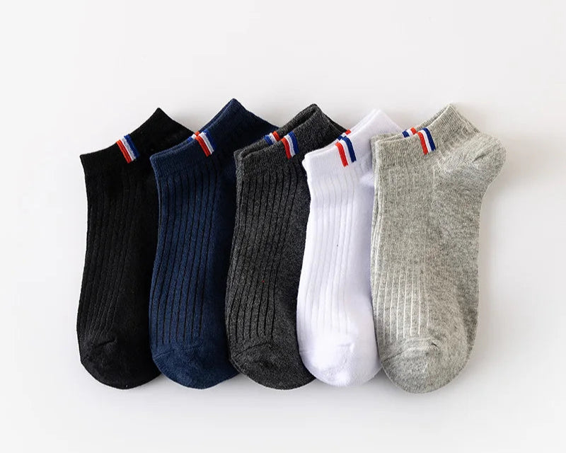 5 Pares de Meias Premium Algodão - Design Europeu