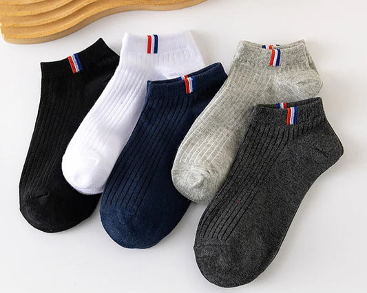 5 Pares de Meias Premium Algodão - Design Europeu
